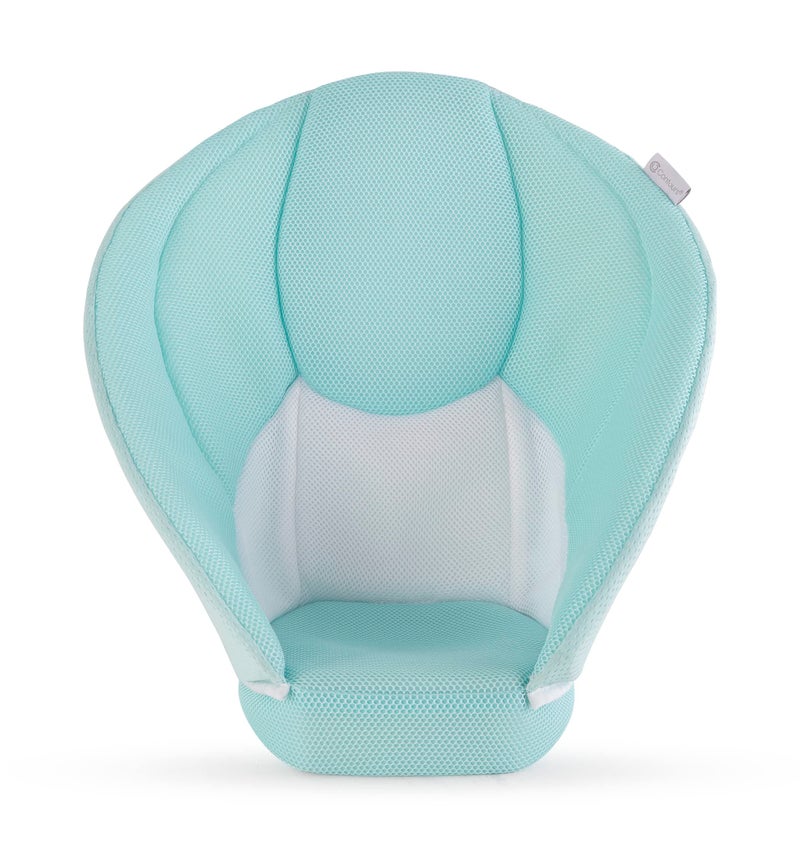 Contours Cozy Infant Sink Bather – Soft Baby Bath Seat for Newborns 0-6 Months, Plush 3D Mesh Cushion, Quick-Dry, Supportive Baby Bathtub for Sink – Mint Blue - Image 1