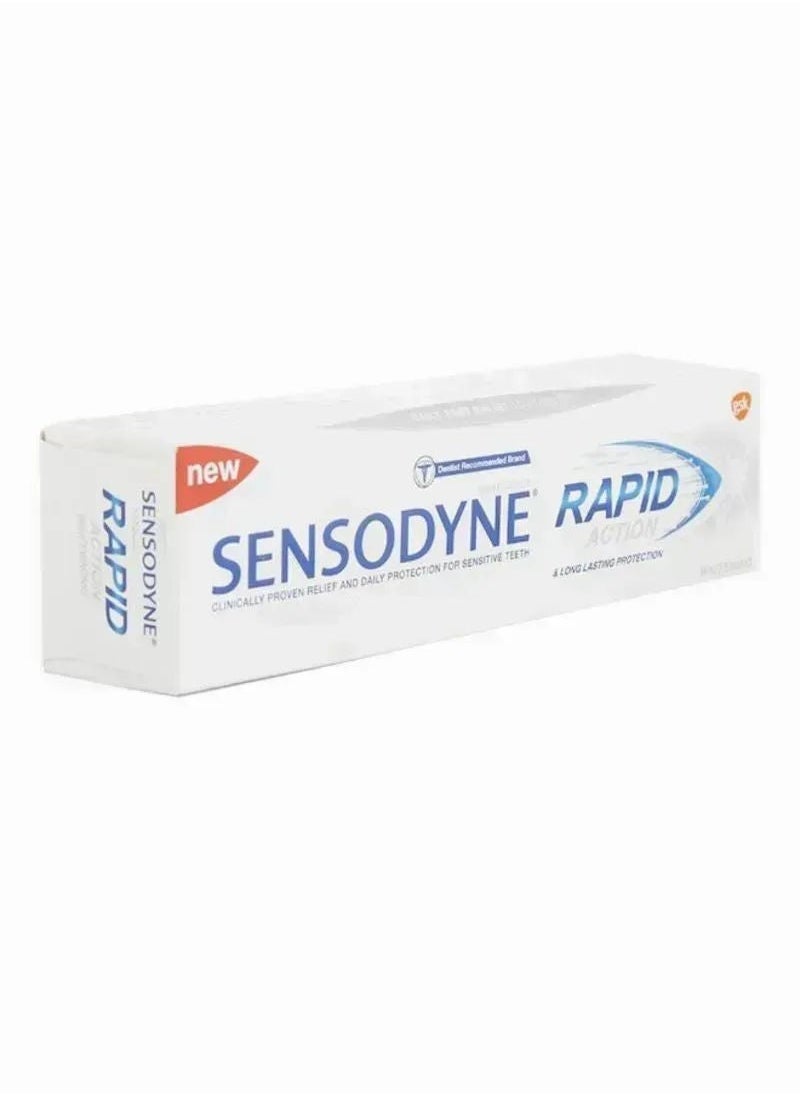 Sensodyne Rapid Action Whitening Toothpaste, 75ml 