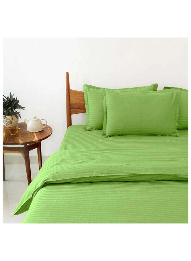 HOTEL COLLECTION Stripe Double Green Duvet Cover set with 2 Pillow Case 220x240 cm - Image 2