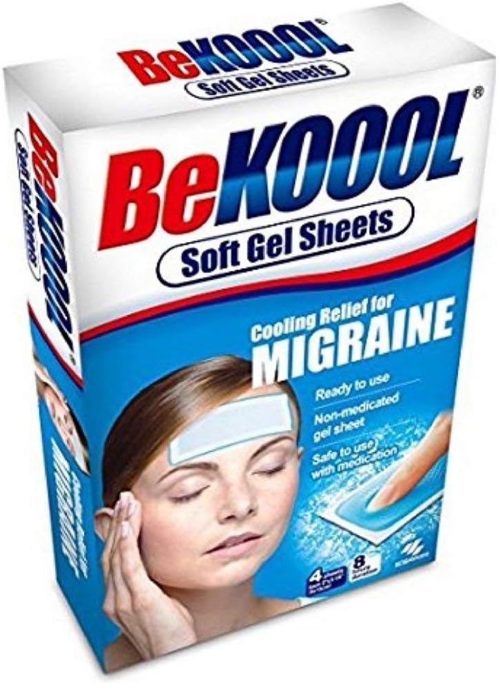 Be Koool Cooling Relief For Migraine Soft Gel Sheets 4 Each (Pack of 2)