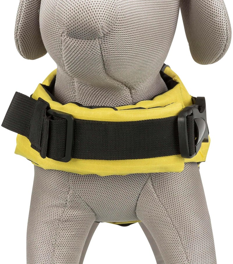 Trixie Life Vest for Dogs, Safety During Water Games & Training, Rescue Handle with 2 D-Rings, Nylon Straps with Snap Locks, Fully Adjustable with Reflective Stripes, (Small, Black/Yellow) - Image 3