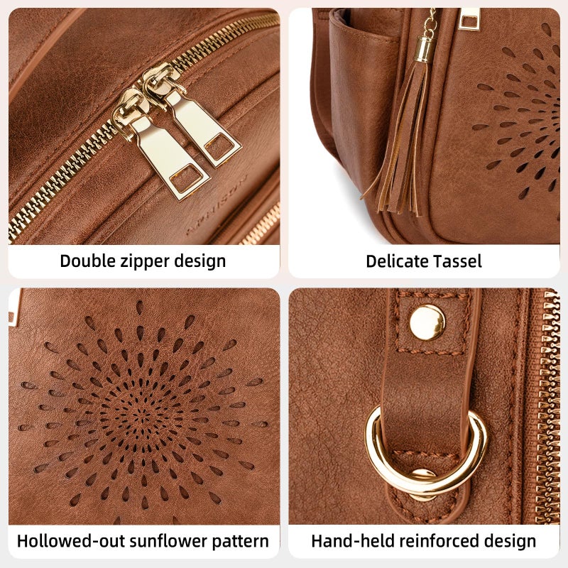 APHISON Backpack Purse for Women Cute PU Leather Backpacks Ladies Casual Lightweight Travel Daypack Waterproof - Image 5