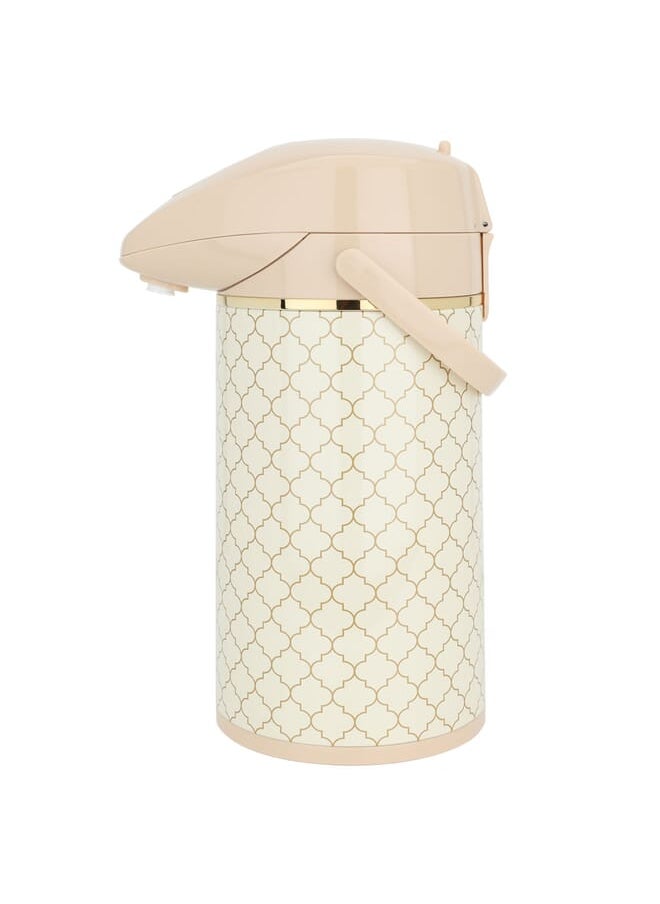 Alsaif Gallery - Jaguar Beige Golden Thermos 3L Pressure - Image 1