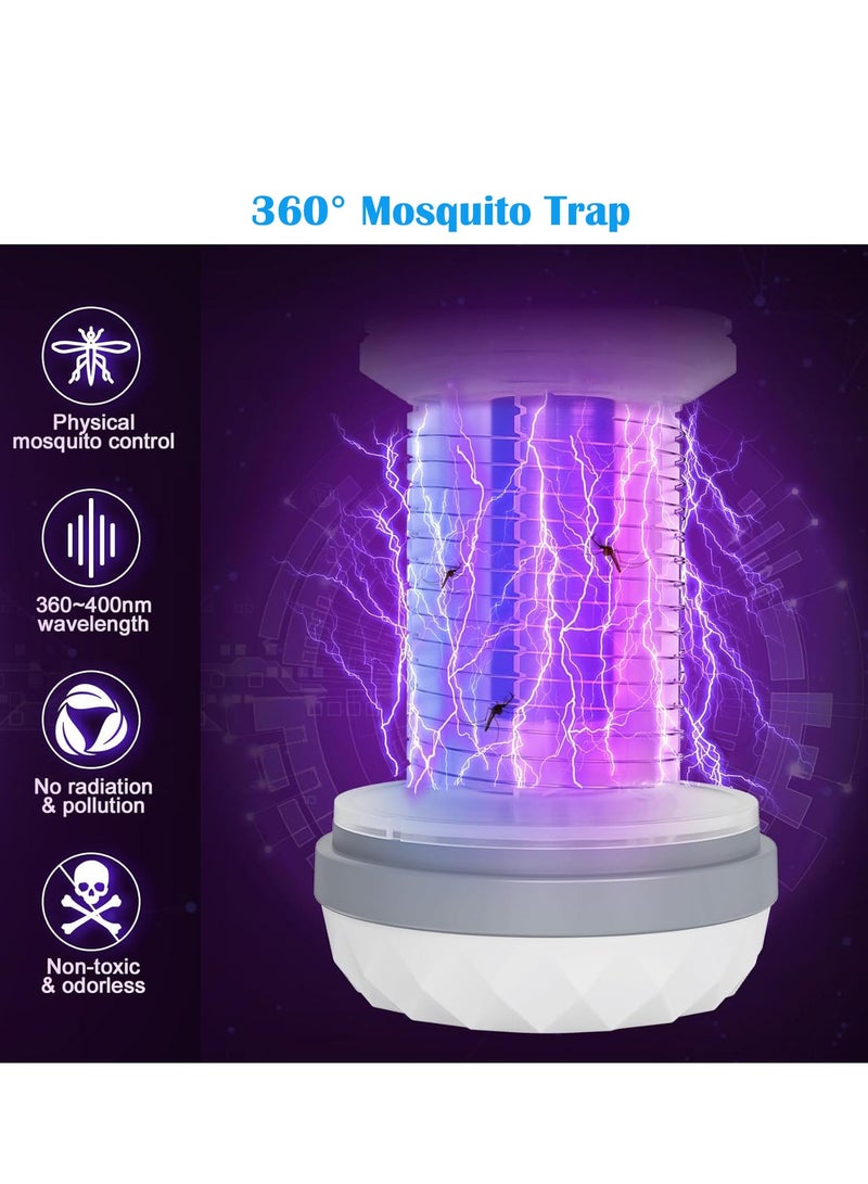 Mosquito Zapper, Solar Bug Zapper, Electric IPX6 Waterproof Bug Zapper, 3 in 1 Portable USB Rechargeable Camping Light, for Patio, Home, Kitchen, Backyard - Image 3