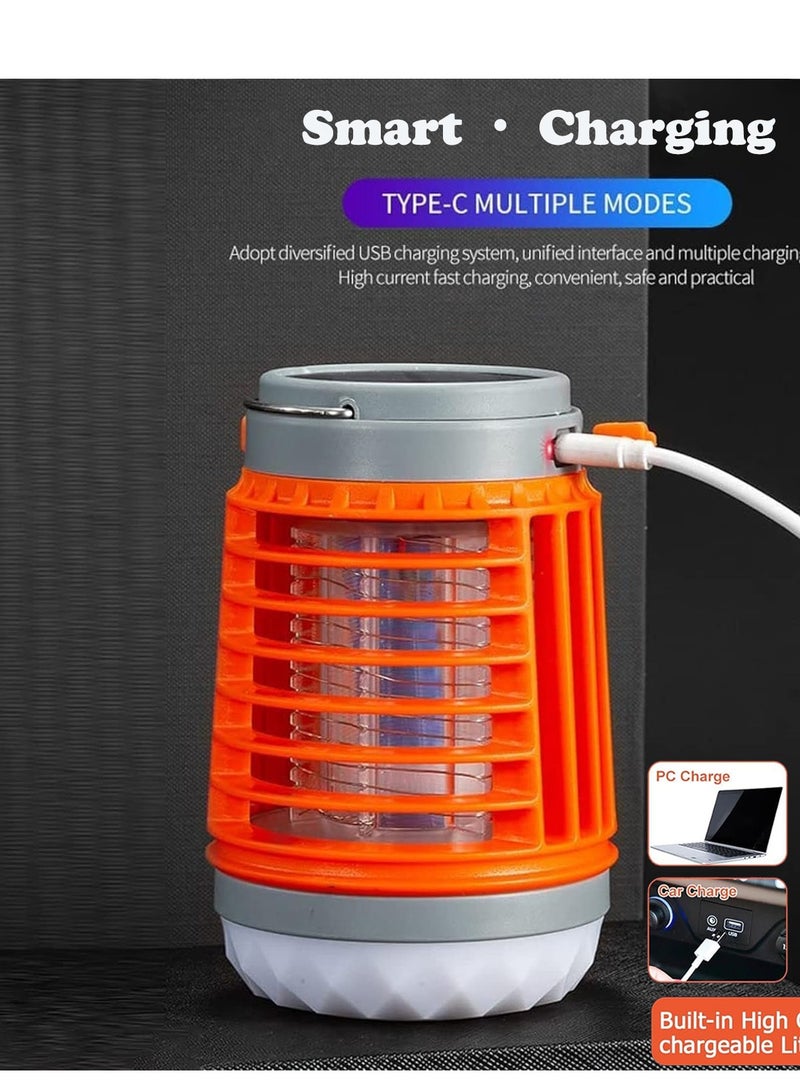 Mosquito Zapper, Solar Bug Zapper, Electric IPX6 Waterproof Bug Zapper, 3 in 1 Portable USB Rechargeable Camping Light, for Patio, Home, Kitchen, Backyard - Image 5