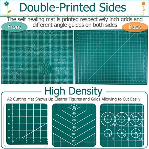 anezus Polyvinyl Chloride 18" x 24" Large Self Healing Sewing Craft Mat - Double Sided Rotary Cutting Mat for Quilting, Scrapbooking, and Crafting, White - Image 4
