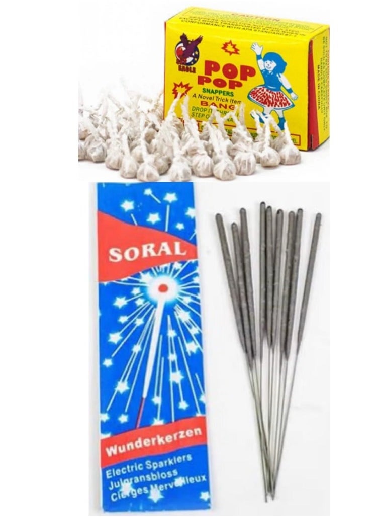 SORAL Electric Sparkles Pop Pop Set 50 Pieces + 10 Pieces Of Sparks  - Image 1