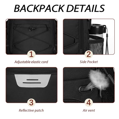 LARIPOP Basketball Bag,Basketball Backpack with Shoe Compartment and Ball Holder,Sport Bags for Soccer,Volleyball,Swim,Gym,Travel,School - Image 4