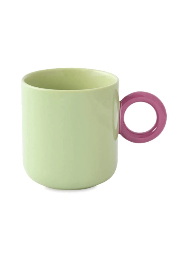 Easy Life Creative Series Dishwasher Safe Porcelain Coffee Mug Green and Purple 350ml - Image 1