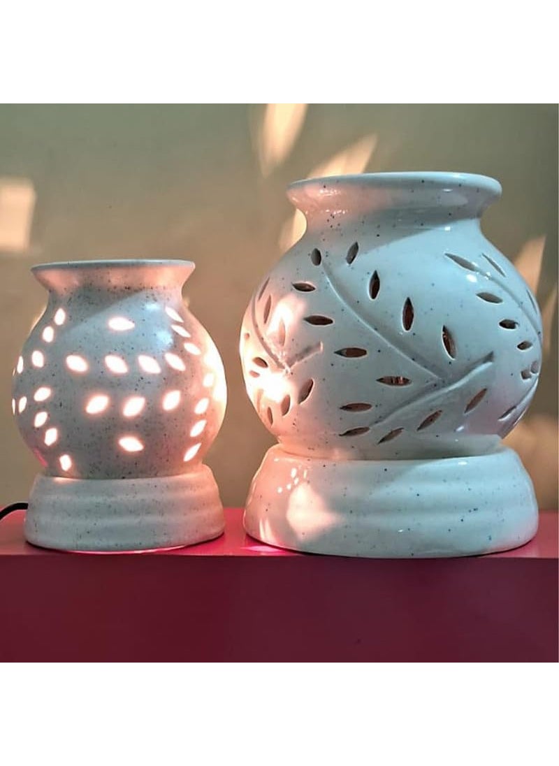 KRAFTLIK HANDICRAFTS Kraftlik Handicrafts Fragrances Ceramic Electric Aroma Diffuser Oil Burner Electric Diffuser Burner with Oil for RoomOfficeHome Decor EthinicBig Mini  - Image 5