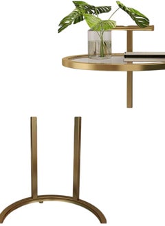 fan baytk Round side table in gold metal with tempered glass top - a touch of luxury and elegance in every corner, Dimensions: 35 cm diameter, 50 cm height.  - Image 3