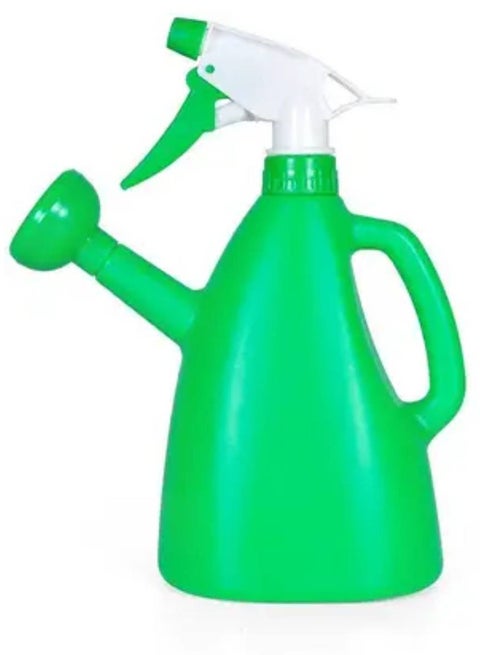 سطل ري مع رأس رش 2 في 1 سطل ري بلاستيكي داخلي خارجي لنباتات الحديقة ضغط رش ماء منزلي قابلة للتعديل 1ل/33.8 أونصة سطل ري للحديقة (أخضر)