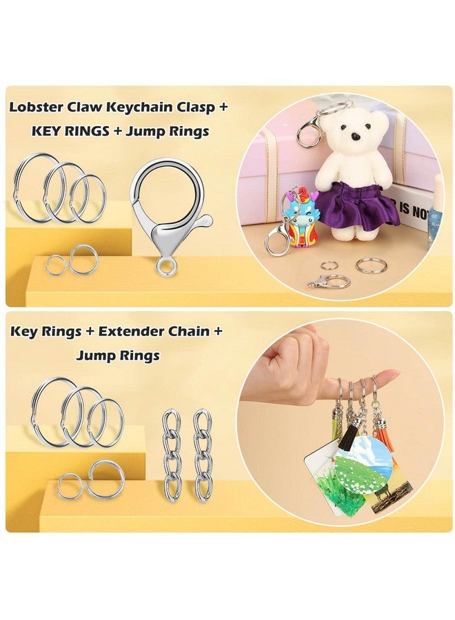 PAXCOO 300PCS Keychain Making Kit, Keychain Craft Supplies Including Key Chain Clips, Lanyard Snap Hooks, Key Rings and Jump Rings for Key Chain Making, Purse Making, Lanyard Making - Image 4