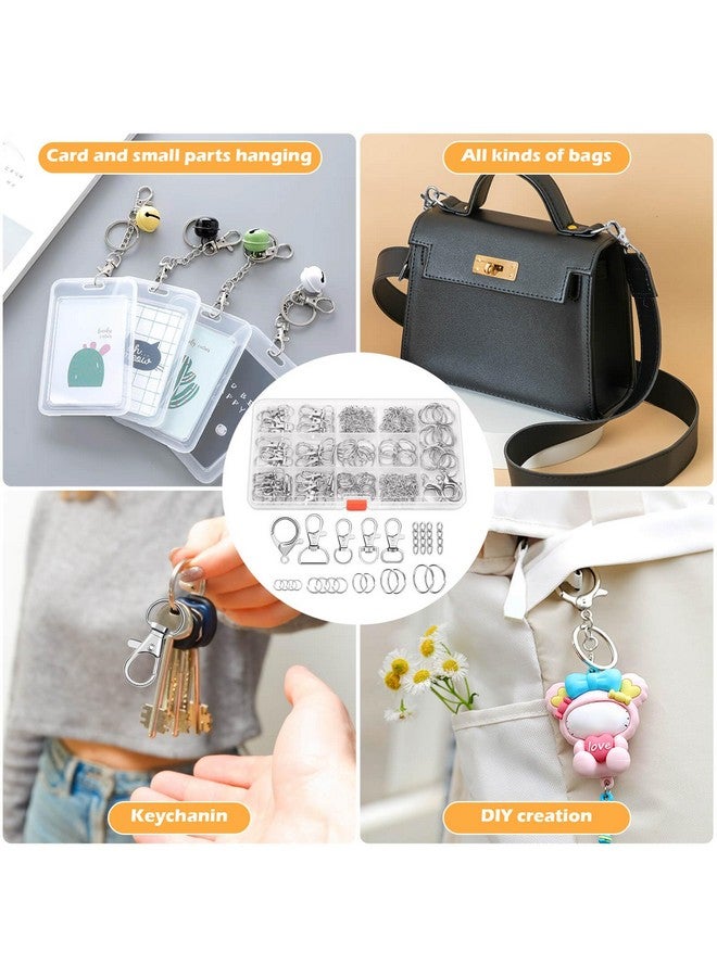 PAXCOO 300PCS Keychain Making Kit, Keychain Craft Supplies Including Key Chain Clips, Lanyard Snap Hooks, Key Rings and Jump Rings for Key Chain Making, Purse Making, Lanyard Making - Image 5