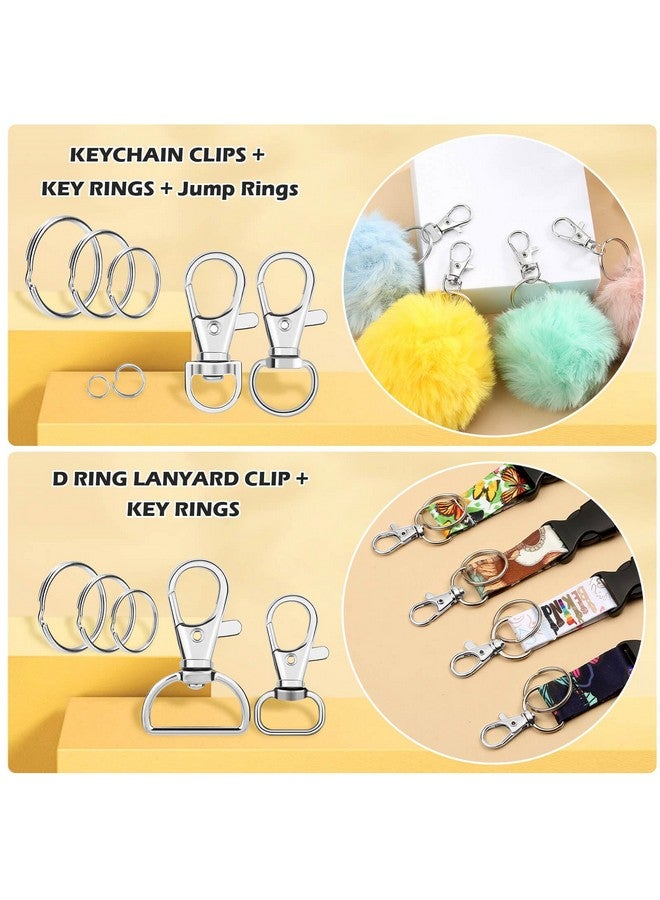 PAXCOO 300PCS Keychain Making Kit, Keychain Craft Supplies Including Key Chain Clips, Lanyard Snap Hooks, Key Rings and Jump Rings for Key Chain Making, Purse Making, Lanyard Making - Image 3