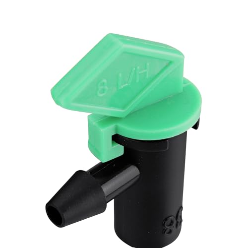 Raindrip 122010B, 2 GPH Take-A-Part Flag Dripper, Drip Irrigation Emitters for Drip Irrigation Gardening Systems, 10-Pack, Black/Green - Image 4