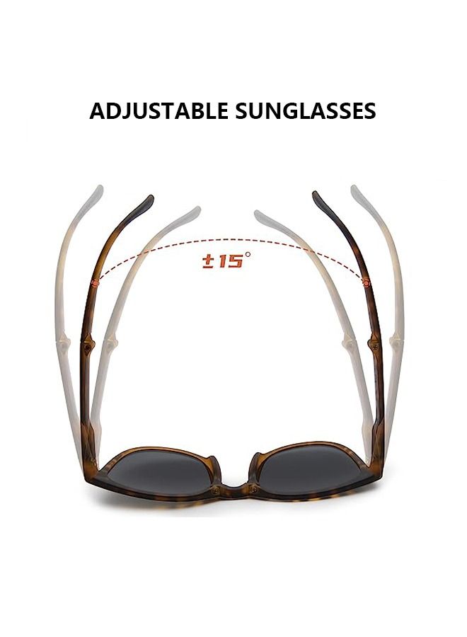 Unique Foldable Sunglasses For Women Men, Square Folding Easy Carry Shades UV400 Protection Lens Suitable for running, driving, traveling,hiking and other outdoor sports-Amber . - Image 3