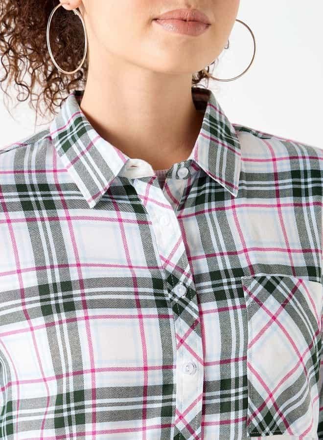 لي كوبر قميص مربعات بأكمام طويلة وجيب من لي كوبر - Image 4