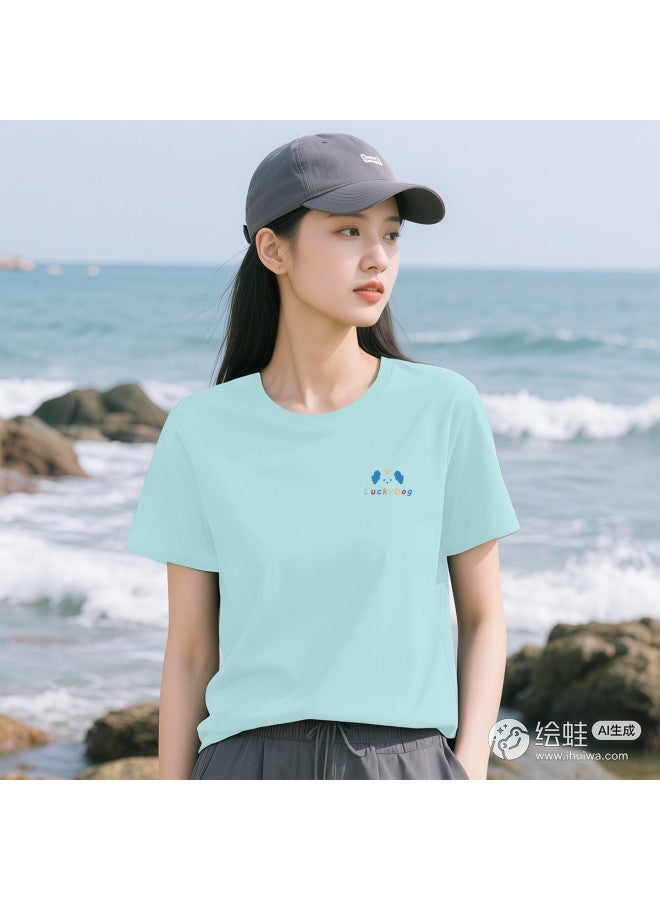 Your Sun Women'S Summer Basic Shirt Thin High-End Minimalist Pure Cotton T-Shirt Ladies Short Sleeve - Image 4