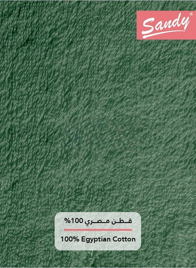 Sandy Premium Hotel Quality Hand Towel Set 100% Cotton Made in Egypt - 600 GSM, Soft Quick Drying and Highly Absorbent (4 Pack - 40x70 cm), Olive - Image 4