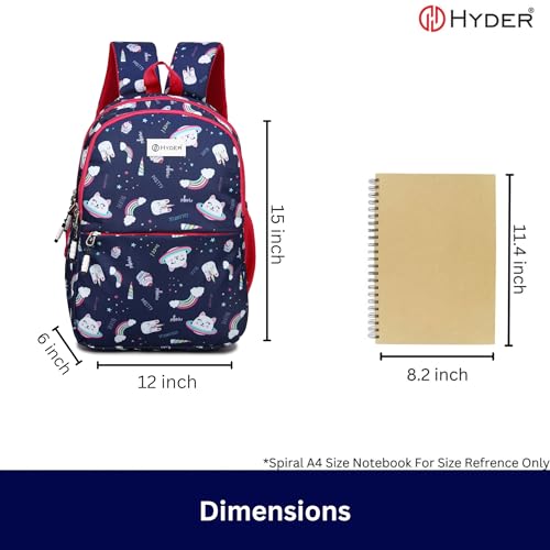 HYDER Kids 20L Zippy Kitty Backpack Best Stylish Waterproof Lightweight Casual/Picnic/Tuition/School Bag for Children Boys And Girls (Blue) - Image 5