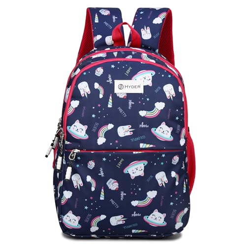 HYDER Kids 20L Zippy Kitty Backpack Best Stylish Waterproof Lightweight Casual/Picnic/Tuition/School Bag for Children Boys And Girls (Blue) - Image 1