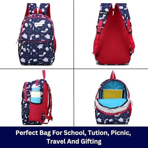 HYDER Kids 20L Zippy Kitty Backpack Best Stylish Waterproof Lightweight Casual/Picnic/Tuition/School Bag for Children Boys And Girls (Blue) - Image 2
