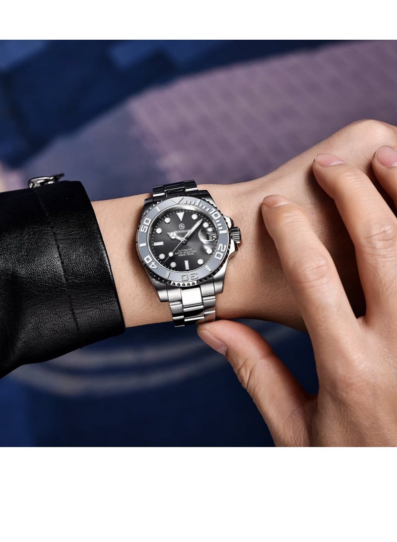 بيرسيجار ساعة Bersigar BG-1651 Luxaura Design أوتوماتيكية من الفولاذ المقاوم للصدأ ومقاومة للماء - Image 2