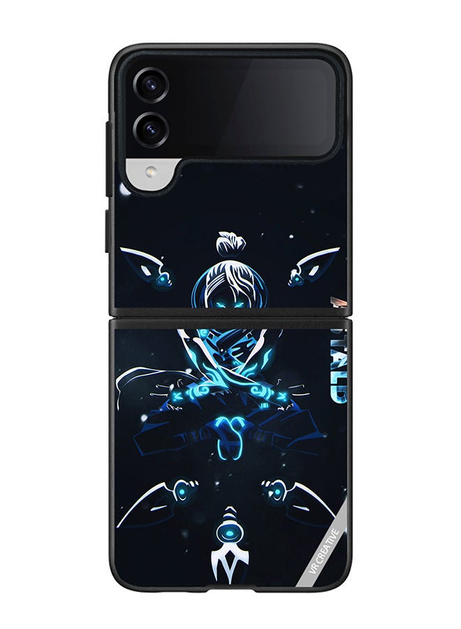 VR CREATIVE Protective Case Cover For Samsung Galaxy Z Flip4 Jett Valorant Design Multicolour - Image 1