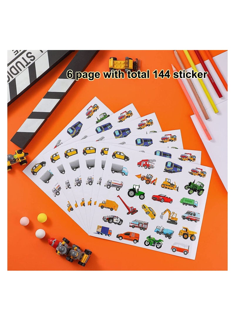 UP TO DATE Sticker car shapes t, 144 pieces of different adhesive stickers for cars to suit children and car lovers. - Image 2