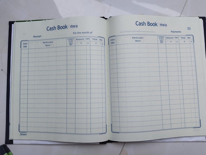 Peeplvalue Pack of 10 Cash Book Copy Size with Hard Binding Cover for Long Durability-(120 pages-19 X 15 CM) - Image 3