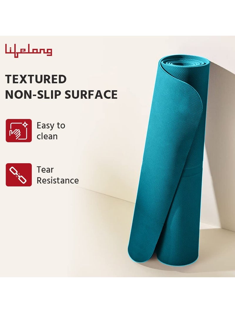 Lifelong Yoga mat for Women & Men EVA Material (4mm) Anti-Slip for Gym Workout  - Image 4