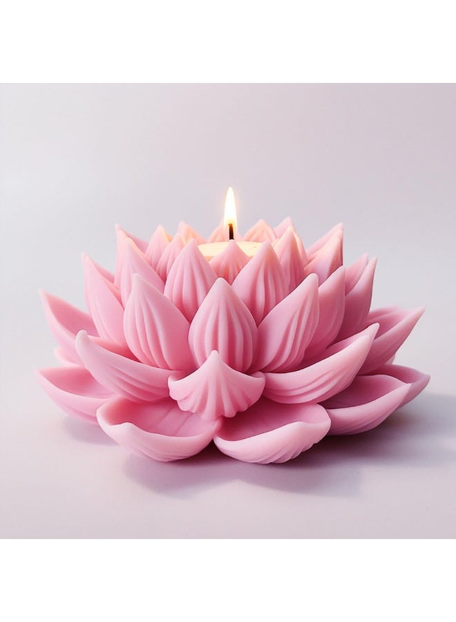 3D Lotus Candle Mold, Flower Silicone Mould for Scented Candle Soap Making, DIY Resin Epoxy Cement Gypsum Aromatherapy Home Decor - Image 3