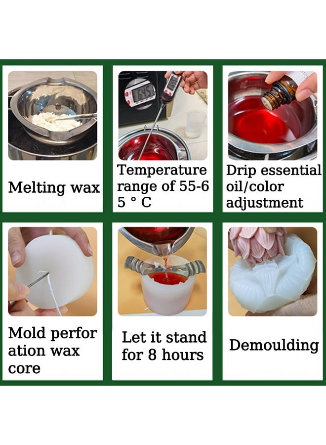 3D Lotus Candle Mold, Flower Silicone Mould for Scented Candle Soap Making, DIY Resin Epoxy Cement Gypsum Aromatherapy Home Decor - Image 5