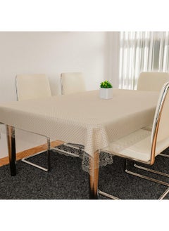 Kuber Industries Kuber Industries Dining Table Cover | Kitchen Dining Tablecloth | 6 Seater Dining Table Cover | Dining Table Cover for Hall Décor | Dot Design Tablecloth | DTC | 60x90 | Golden  - Image 2