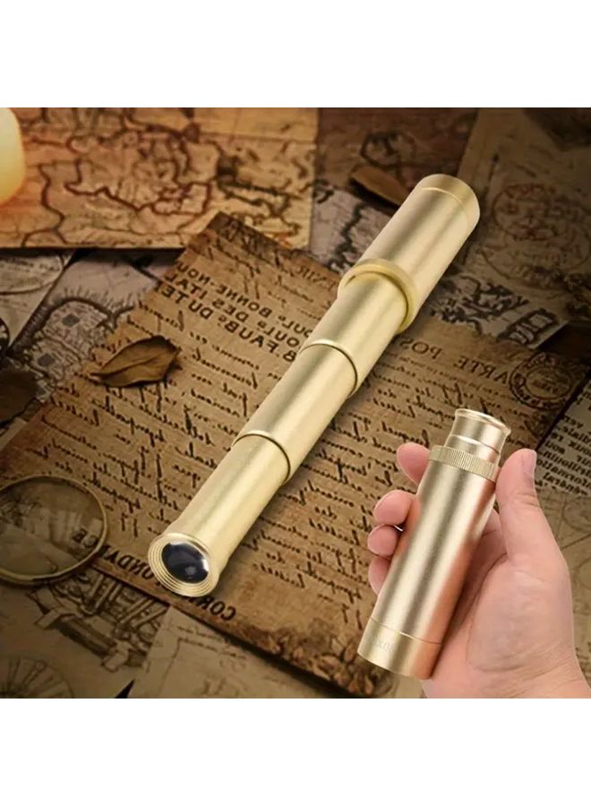 4PCS Retro Monocular Telescope With Adjustable Focus For Hiking Outdoor Scenery Viewing - Image 3