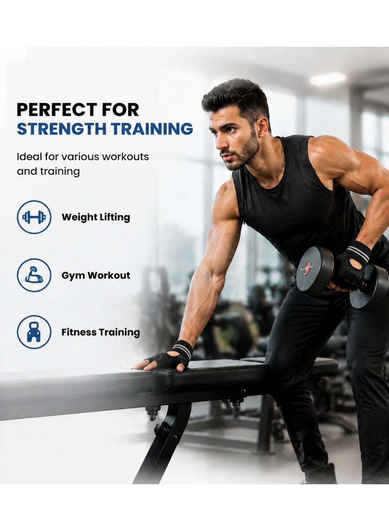 Hirospace Half Finger Weight Lifting Gloves with Adjustable Wrist Support, Breathable Workout Gloves with Anti-Slip Silicone Grip and Padded Palm Protection, Gym Training Gloves for Deadlift, Pull Up, Crossfit & Fitness for Men Women, Black - Image 5