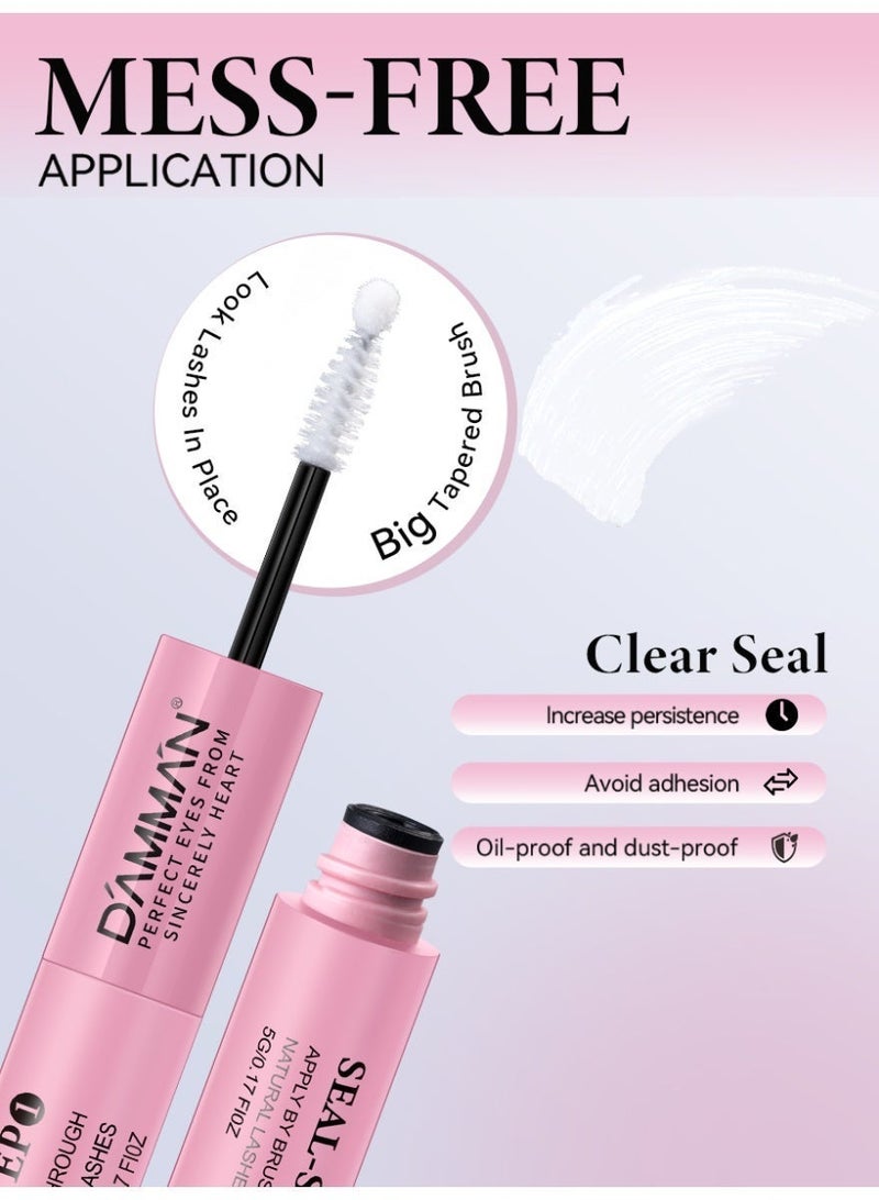 D'AMMA'N Lash Bond and Seal Cluster Lash Glue False Lash Adhesive Upgraded 2 in 1 DIY Eyelash Extension Adhesive Glue Super Strong Hold 72 Hours Waterproof Cluster Eyelash Glue - Image 4