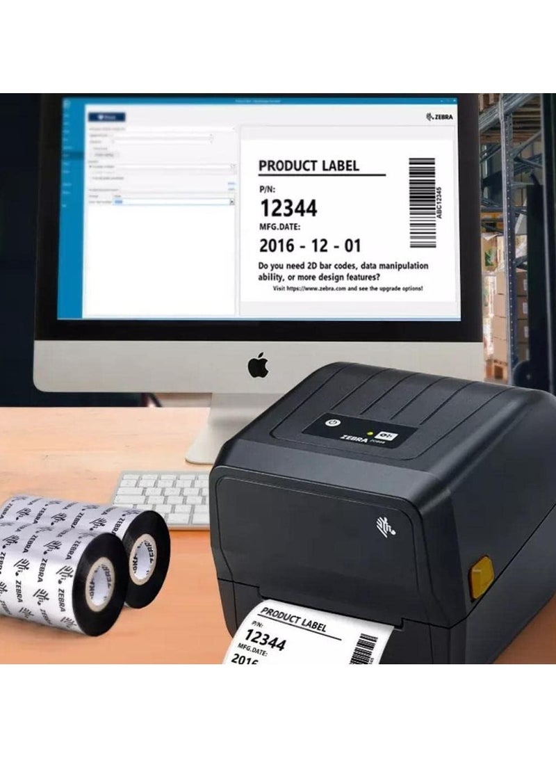 ZEBRA [ZD-220T] Direct Thermal & Thermal Transfer Barcode Printer | Resolution 203DPI | Max Print Width 4 inch | USB | Office Label | Shipping Labels - Image 5