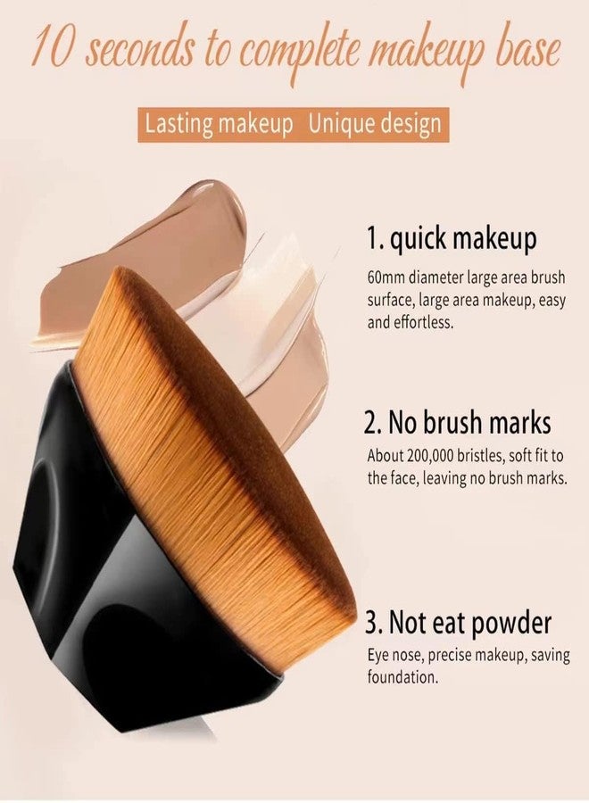 Prosopyare Makeup Brushes, Magic Makeup Brush Face Make Up Brush Flat Top High-Density for Flawless Powder, Blending Liquid or Cream Cosmetics with Portable Case Kabuki Makeup Brush Set for Girls(black) - Image 5