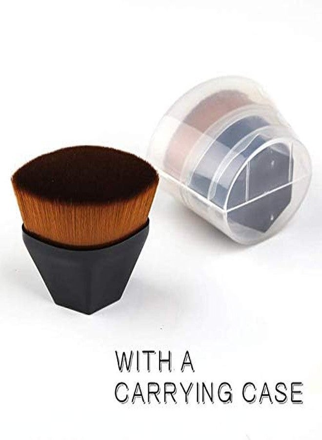 Prosopyare Makeup Brushes, Magic Makeup Brush Face Make Up Brush Flat Top High-Density for Flawless Powder, Blending Liquid or Cream Cosmetics with Portable Case Kabuki Makeup Brush Set for Girls(black) - Image 4