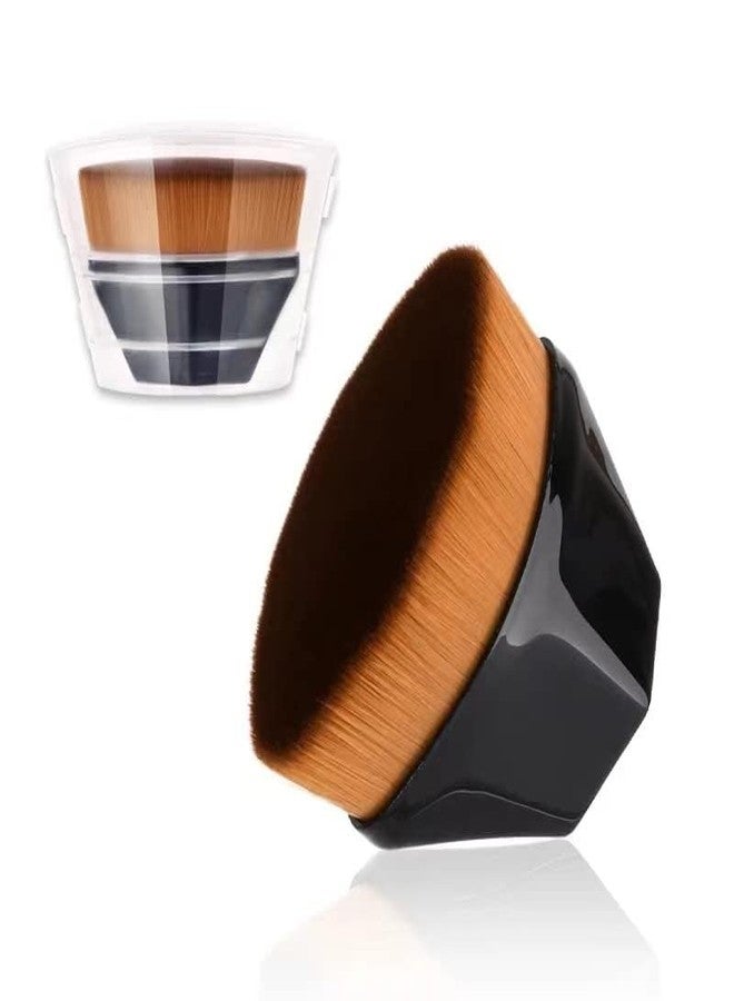 Prosopyare Makeup Brushes, Magic Makeup Brush Face Make Up Brush Flat Top High-Density for Flawless Powder, Blending Liquid or Cream Cosmetics with Portable Case Kabuki Makeup Brush Set for Girls(black) - Image 1