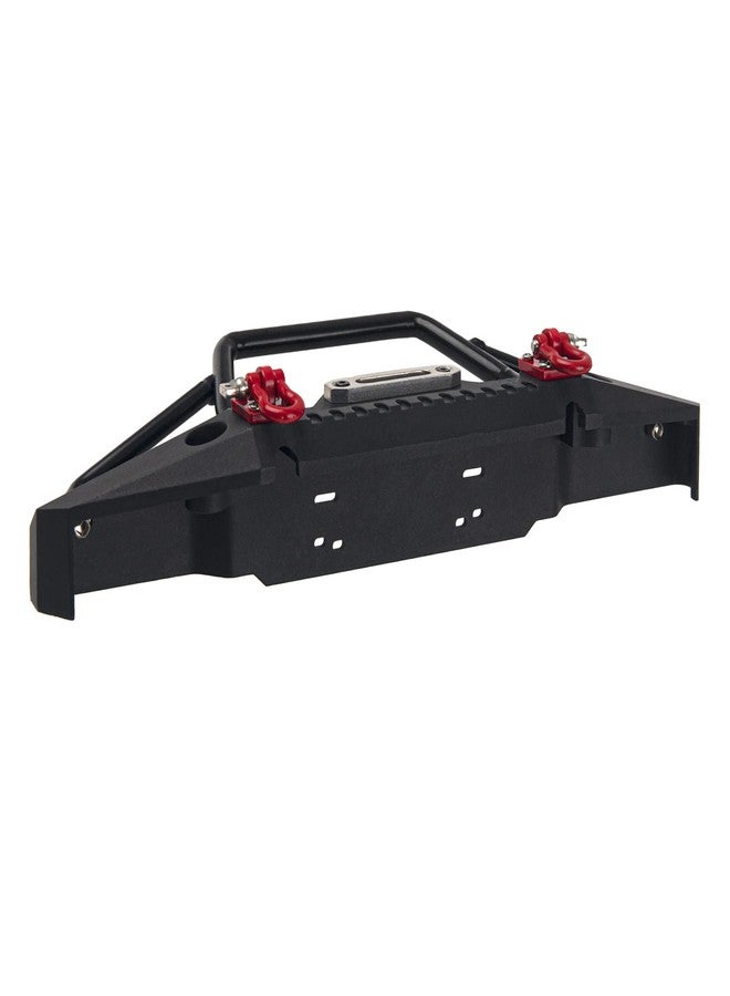 Vgoohobby بامبر أمامي من الألمنيوم Vgoohobby مع مصابيح LED وقاعدة سحب ومشبك مقعد متوافق مع Axial SCX10 SCX10II 90046 Traxxas TRX-4 TRX4 1/10 سيارة زاحفة RC - Image 4