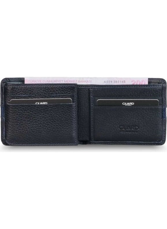 Navy Blue Sport Striped Leather Men's Wallet - pzsku/ZADD9E8073B87744B261AZ/45/_/1740652647/39b398f8-8852-4447-9b49-3ffc649b0306