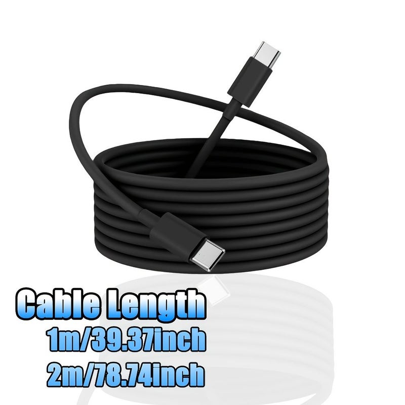 5 Black USB C to USB C Fast Charging Cables 1 Meter 5 Pack - Image 3