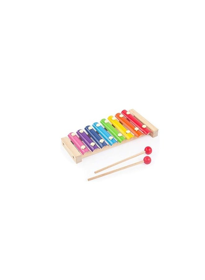 Wooden Xylophone Musical Toys For Kids With 8 Knots Nontoxic Kids Xylophone With Colors ; Musical Kids Baby Toys ; Learning Musical Sound Instrument Toys For Kids Boys Girls