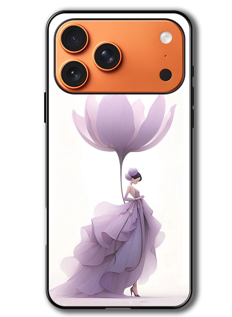 Theodor Case Compatible with Apple iPhone 17 Pro Max 6.9 Inch Protection Shockproof Bumper Cover Women Flower - Image 1