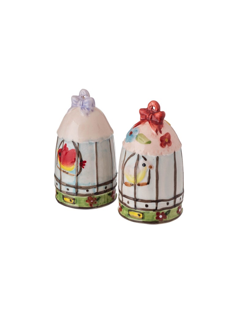 Dania Ceramic salt and pepper box set cage decor  - Image 1