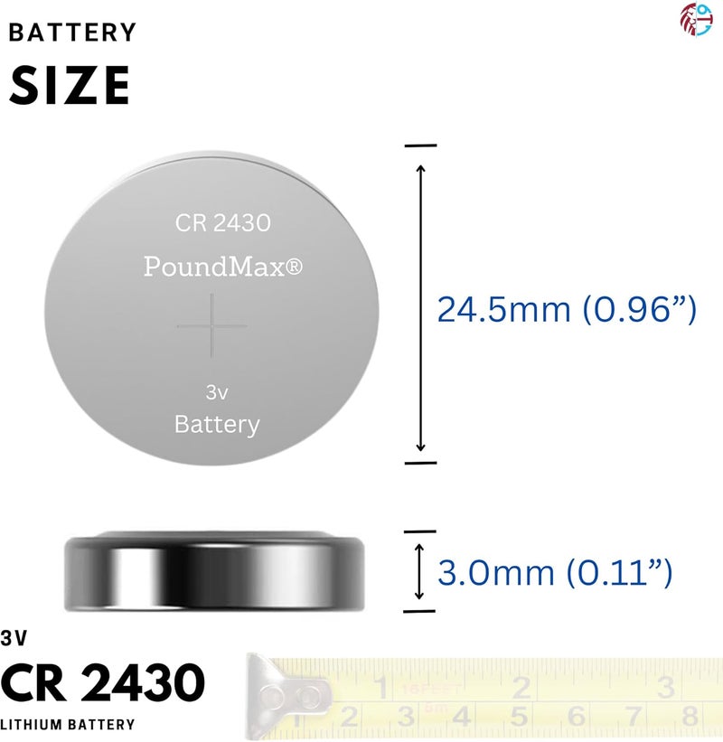 PoundMax 5 x CR2430 3V Lithium Coin Cell Batteries - Image 5