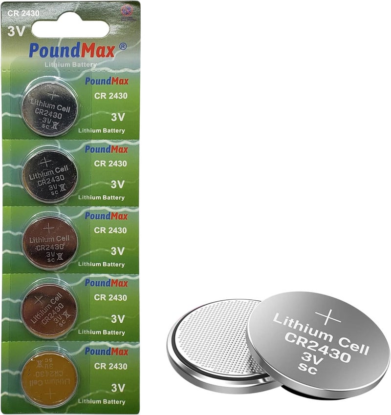 PoundMax 5 x CR2430 3V Lithium Coin Cell Batteries - Image 1